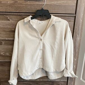 Madewell Off-White Ribbed Top